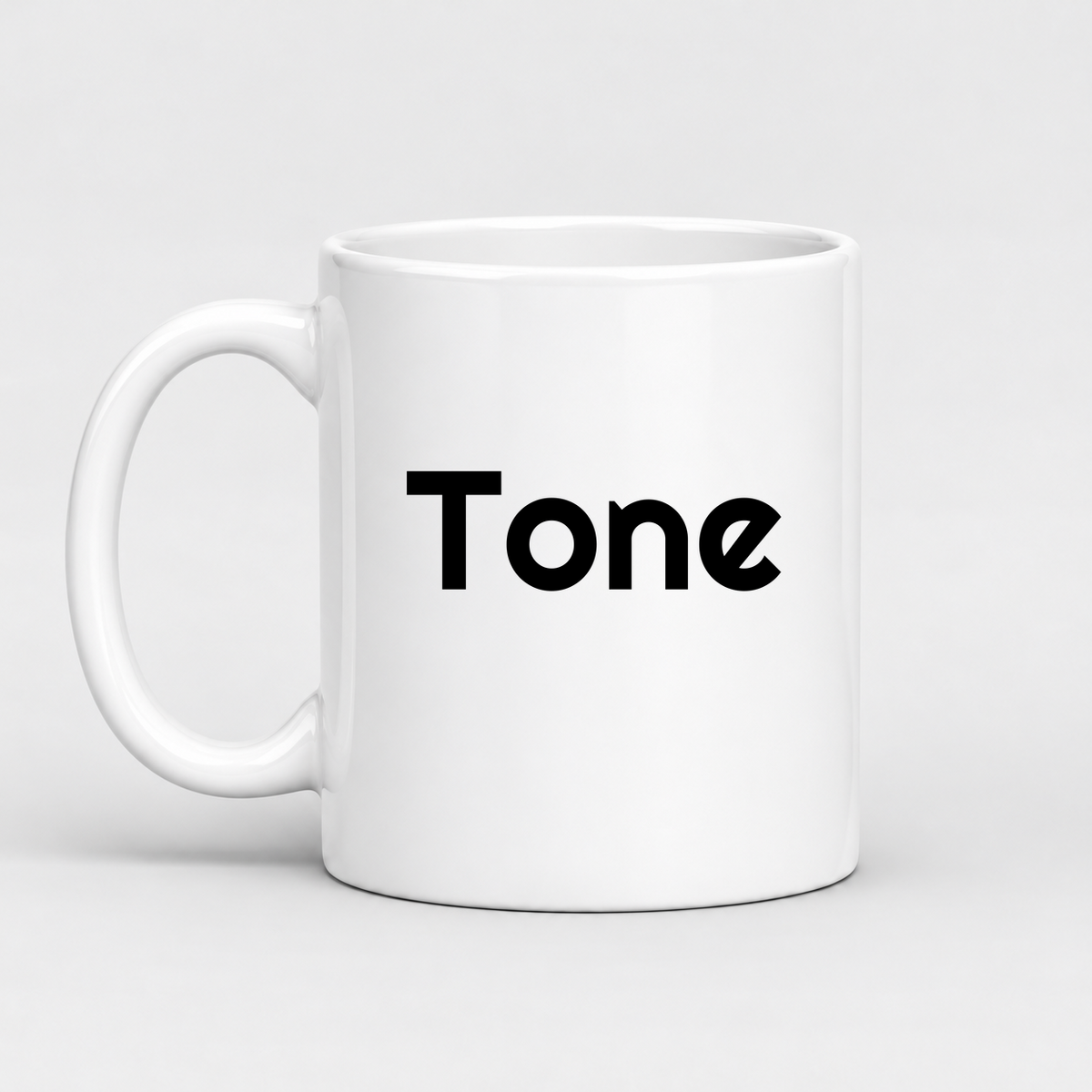 Tone Mug in white with handle left