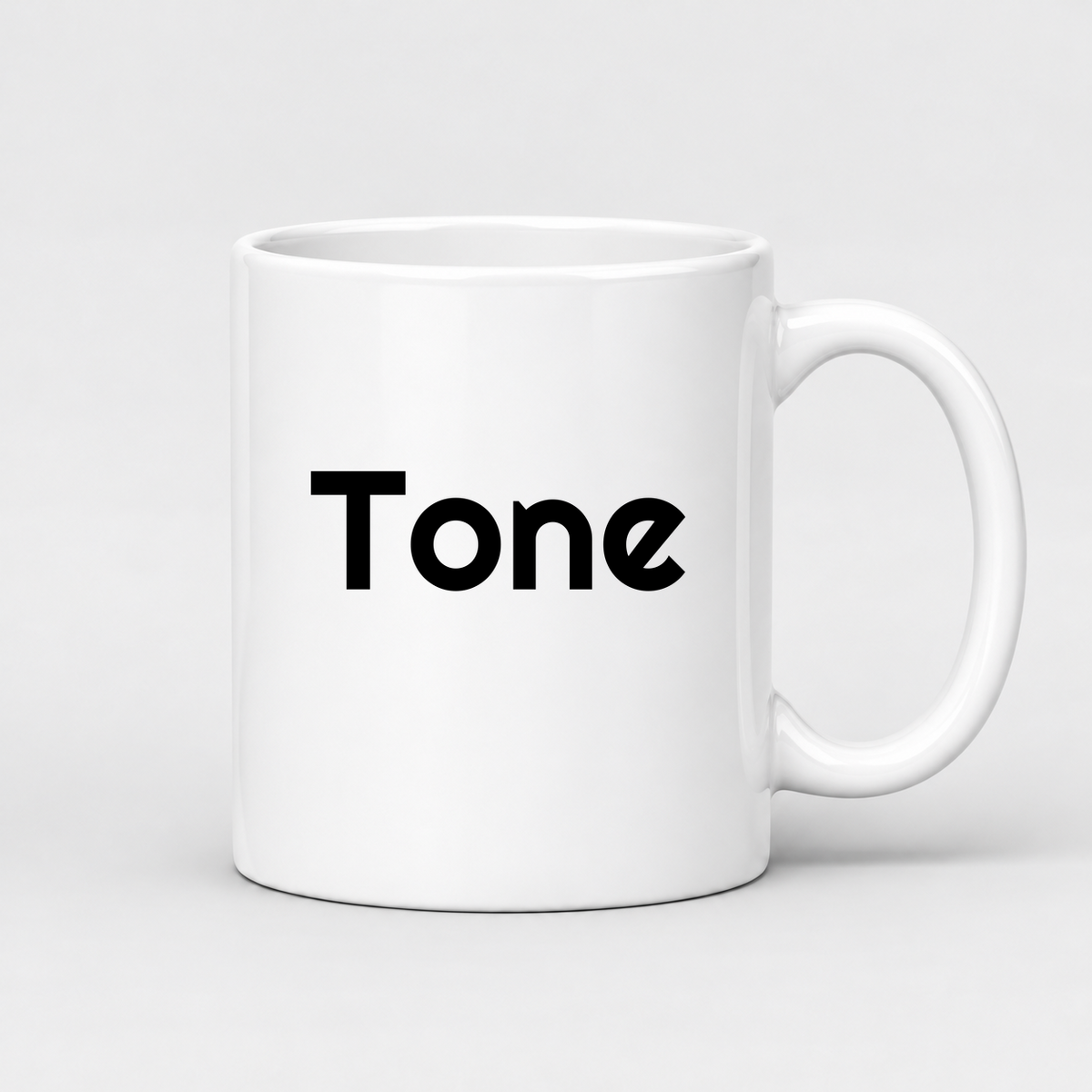 Tone Mug in white with handle right