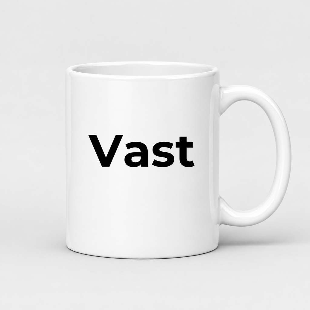 Vast Mug in white with handle right