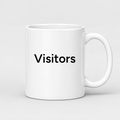 Visitors Mug in white with handle right