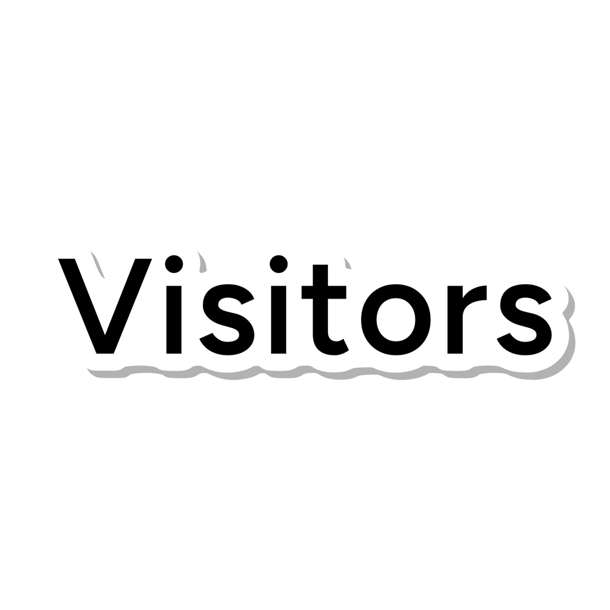 Visitors die-cut sticker