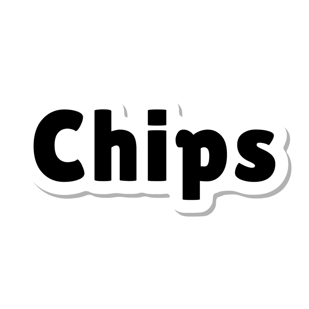 Chips die-cut sticker