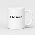 Closest Mug in white with handle right