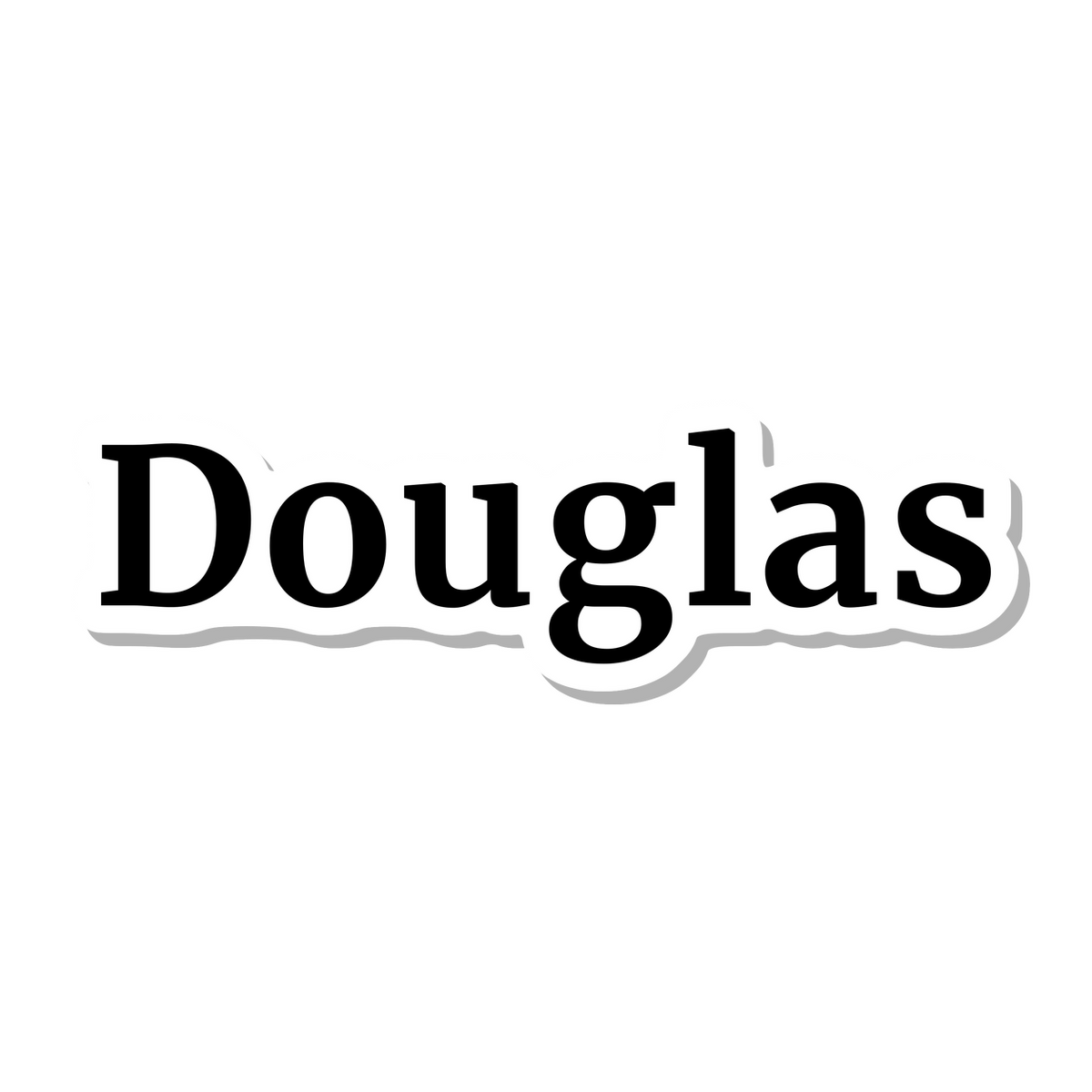 Douglas die-cut sticker