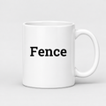 Fence Mug in white with handle right