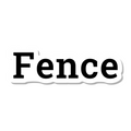 Fence die-cut sticker