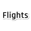 Flights die-cut sticker