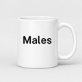 Males Mug in white with handle right