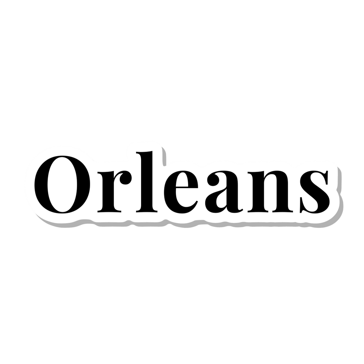 Orleans die-cut sticker