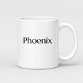 Phoenix Mug in white with handle right