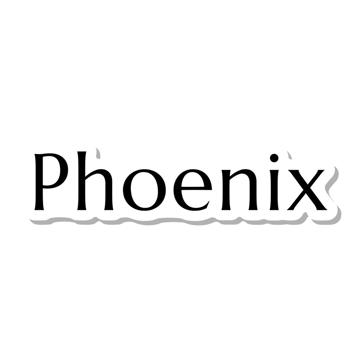Phoenix die-cut sticker