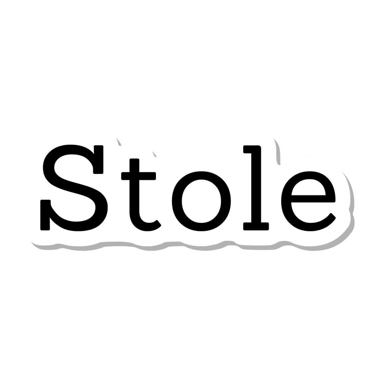 Stole die-cut sticker