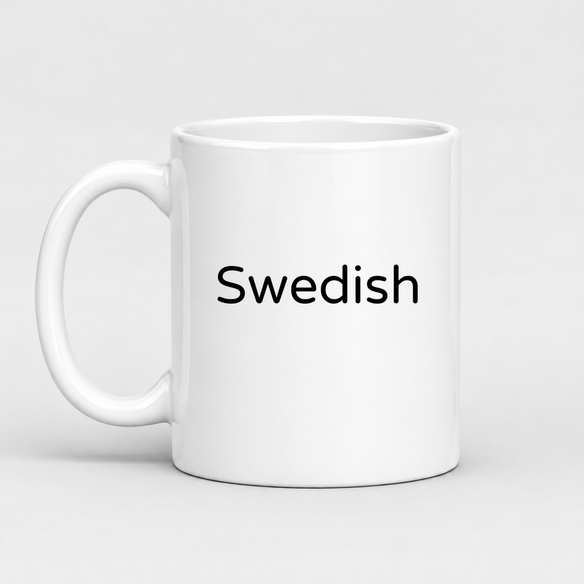 Swedish Mug in white with handle left
