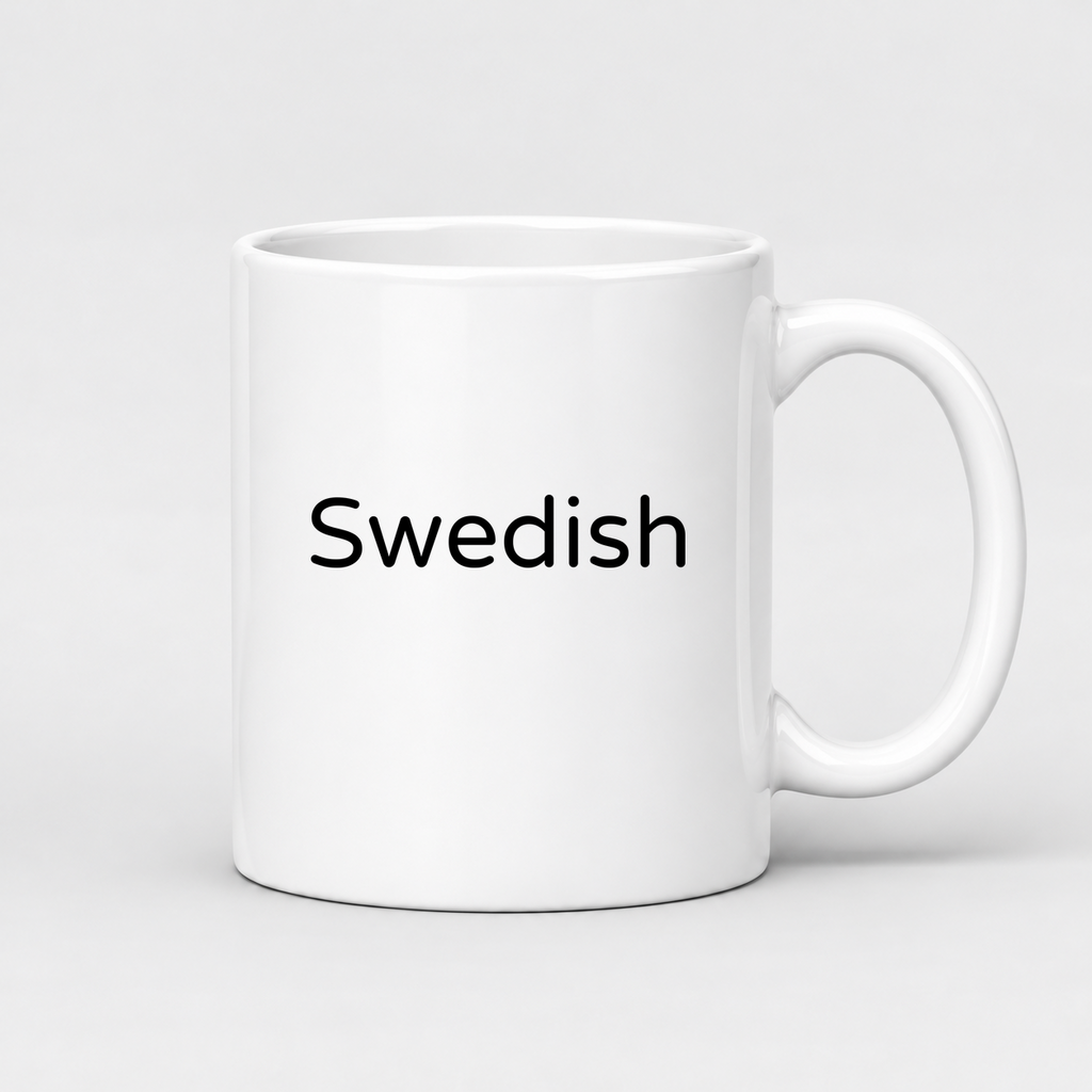 Swedish Mug in white with handle right