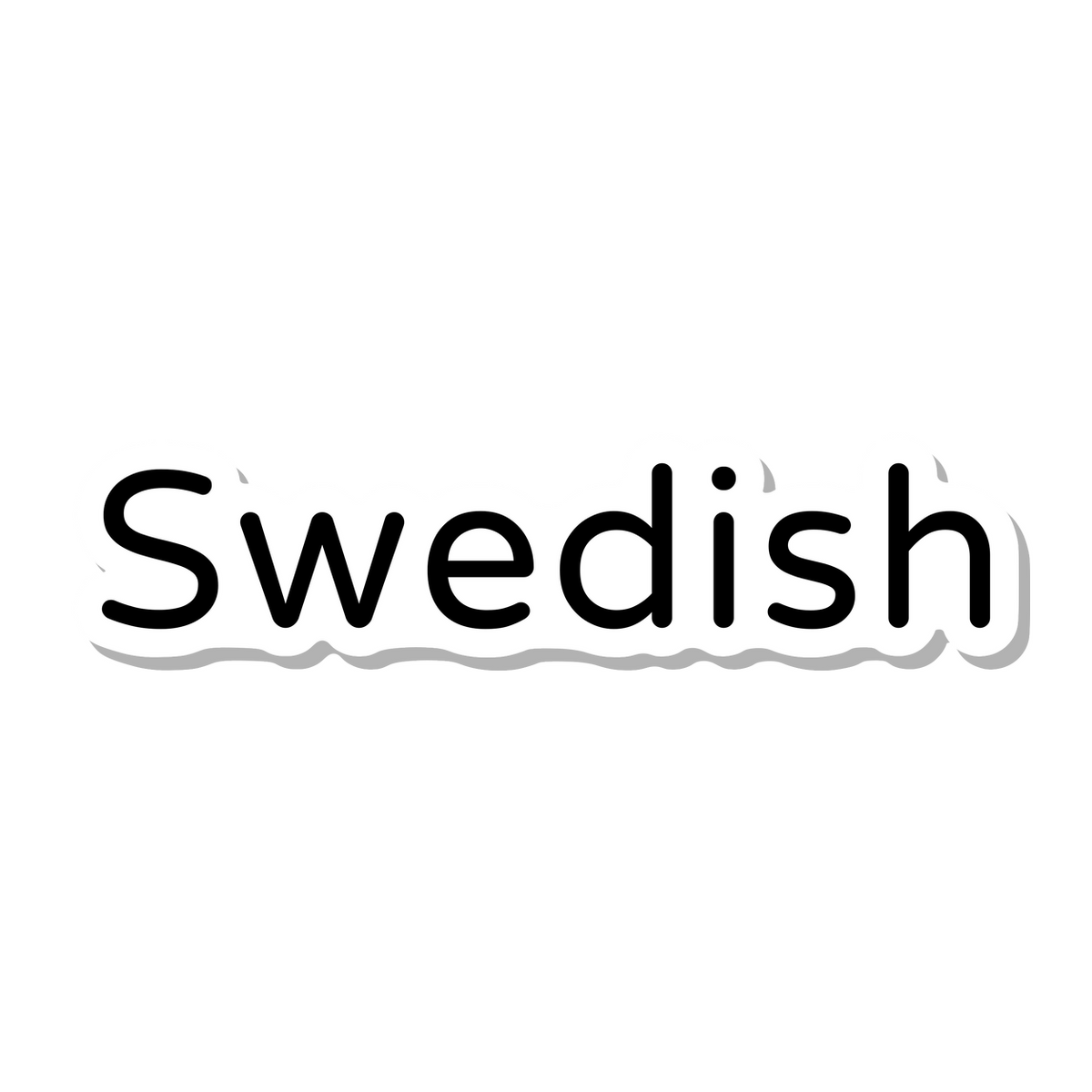 Swedish die-cut sticker
