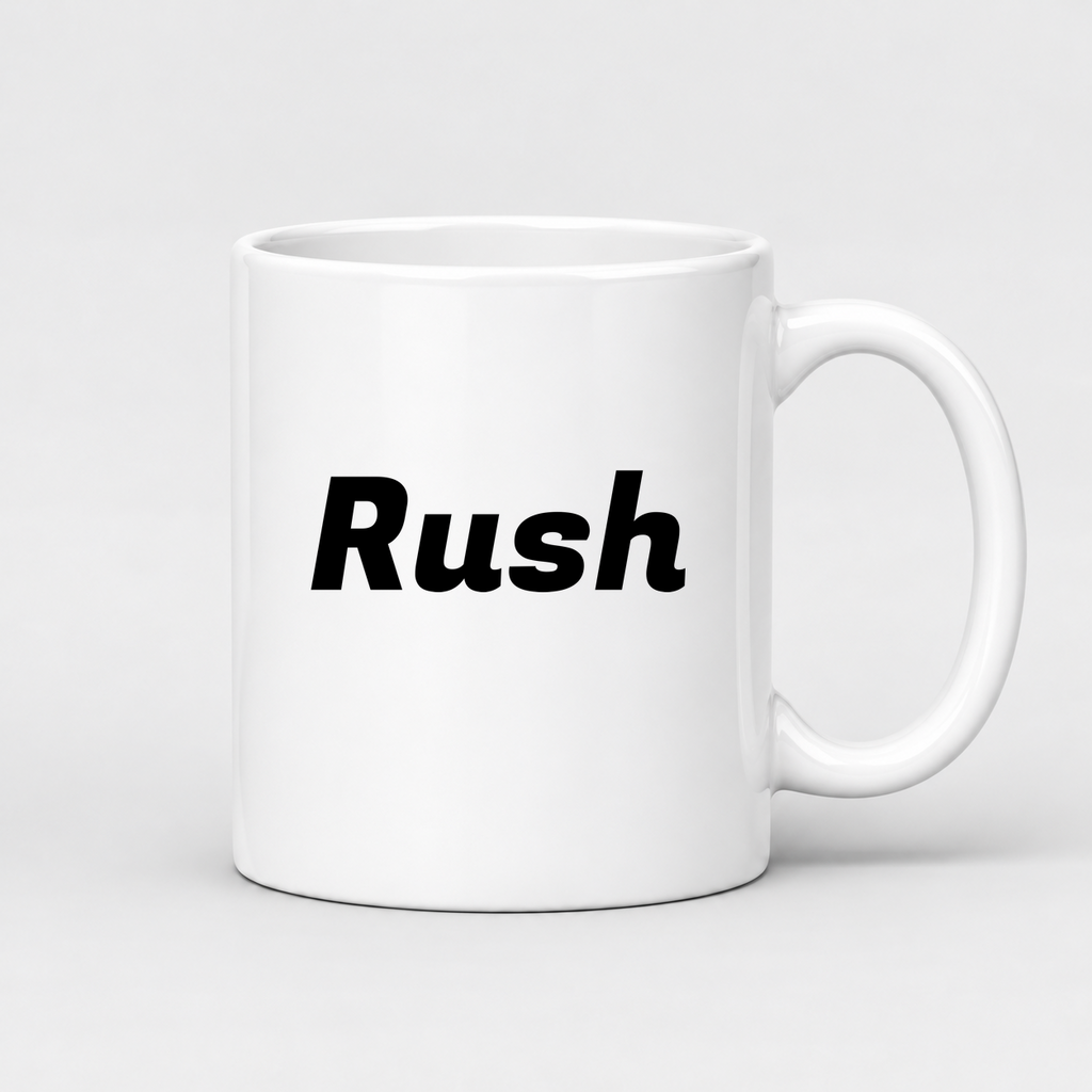 Rush Mug in white with handle right