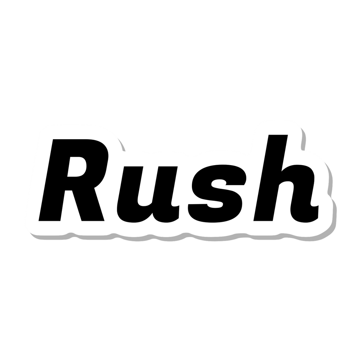 Rush die-cut sticker