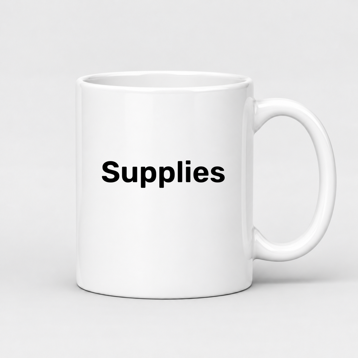 Supplies Mug in white with handle right