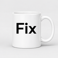 Fix Mug in white with handle right
