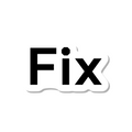 Fix die-cut sticker