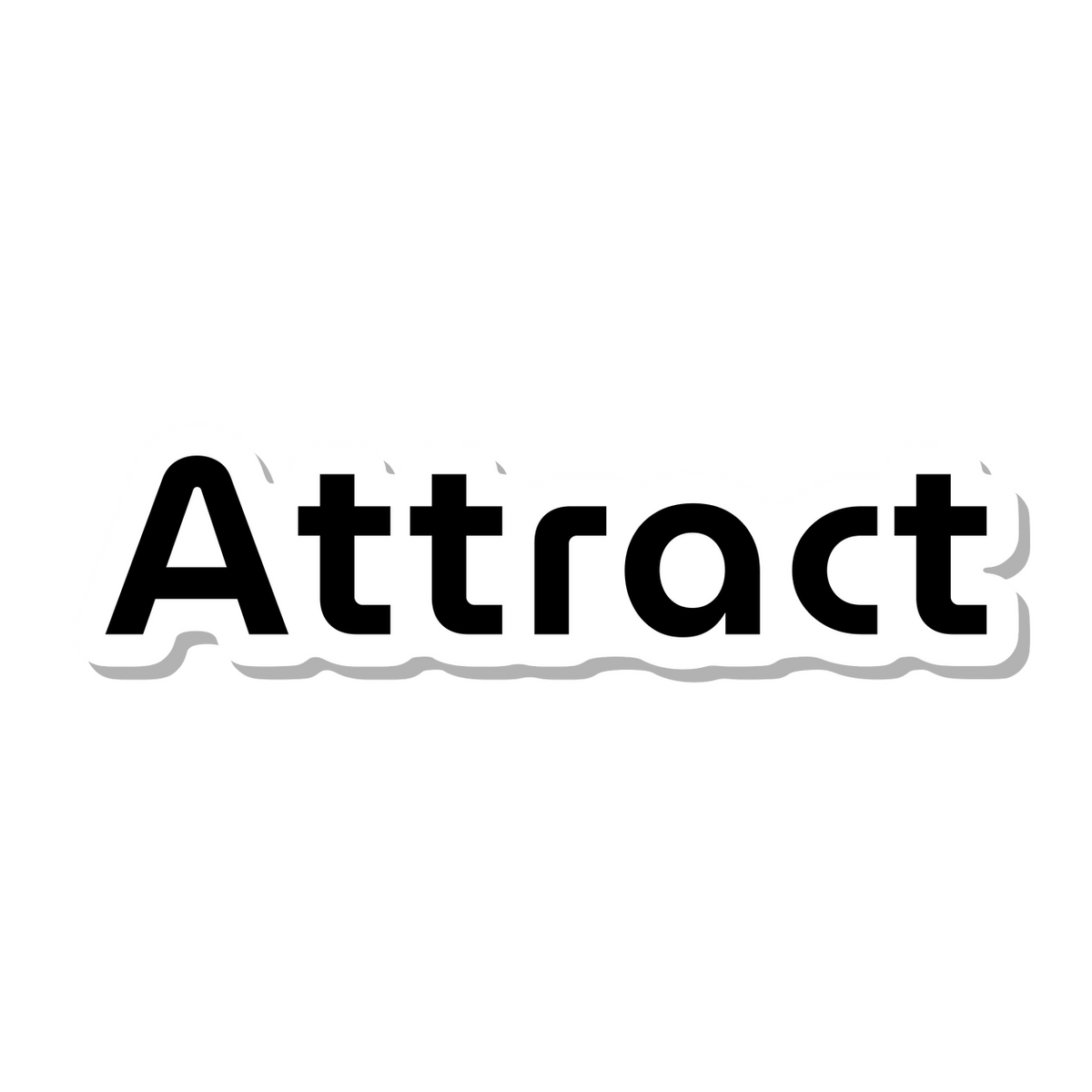 Attract die-cut sticker