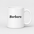 Barbara Mug in white with handle right
