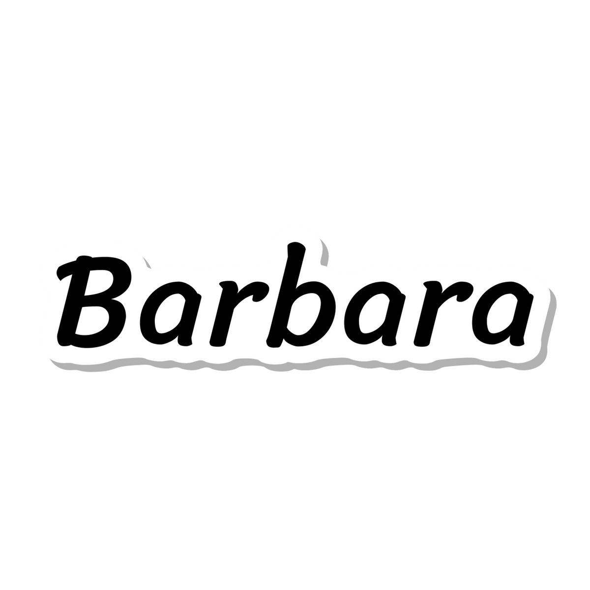 Barbara die-cut sticker