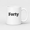 Forty Mug in white with handle right
