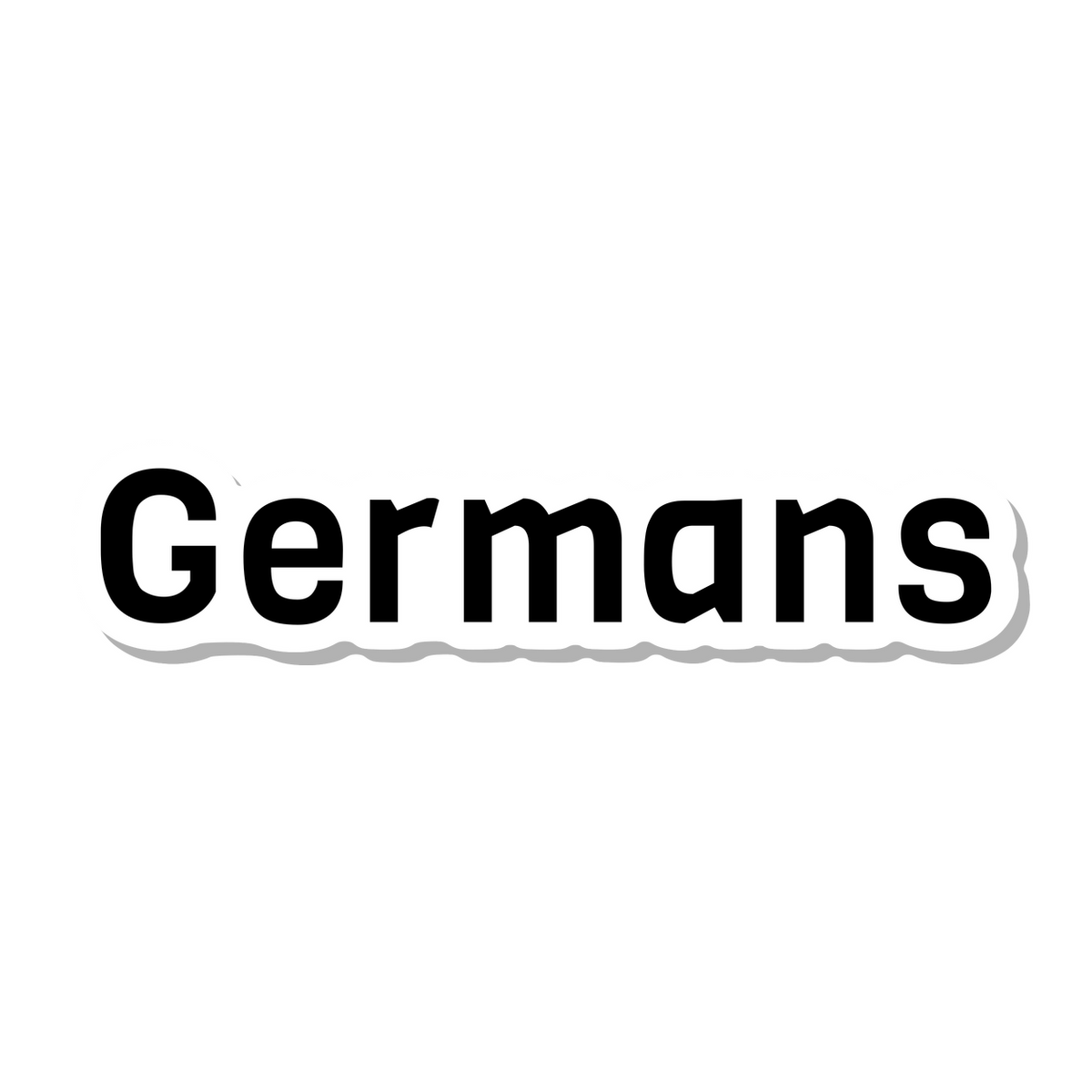 Germans die-cut sticker