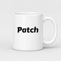 Patch Mug in white with handle right