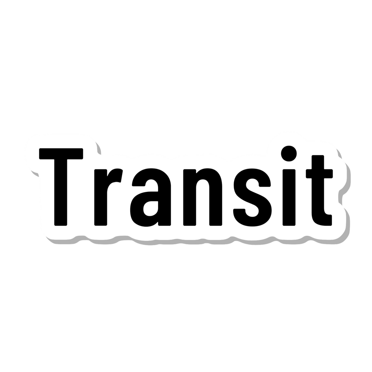 Transit die-cut sticker