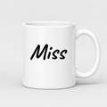 Miss Mug in white with handle right