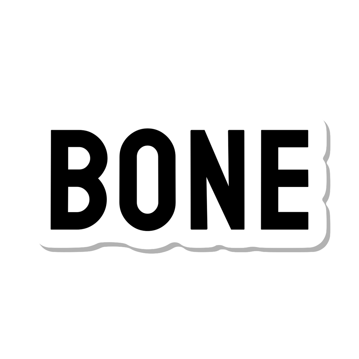 Bone die-cut sticker