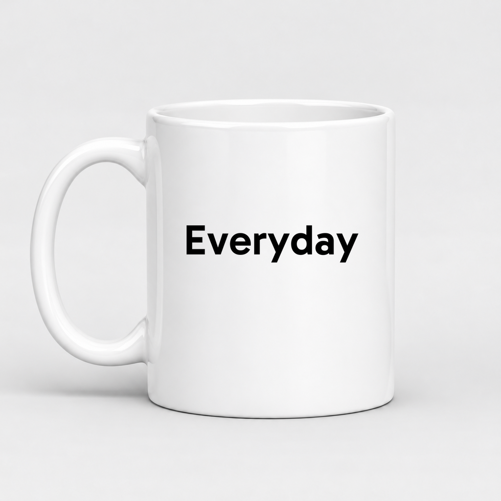 Everyday Mug in white with handle left