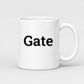 Gate Mug in white with handle right