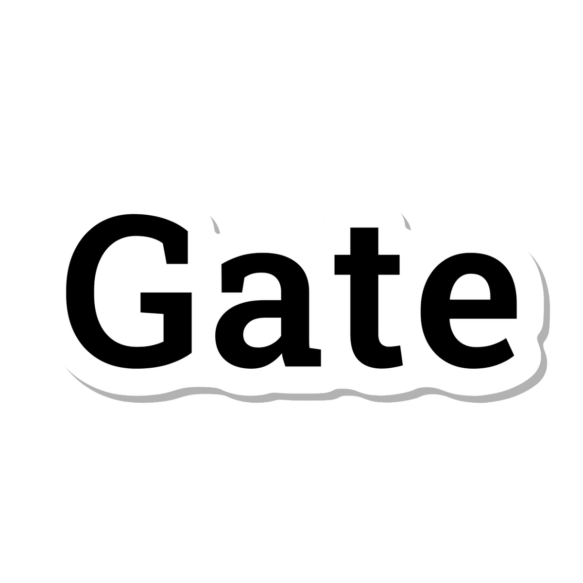 Gate die-cut sticker