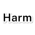 Harm die-cut sticker