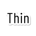 Thin die-cut sticker