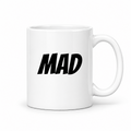 Mad Mug in white with handle right