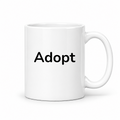 Adopt Mug in white with handle right
