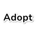 Adopt die-cut sticker
