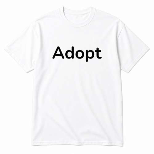 Adopt T-Shirt in white