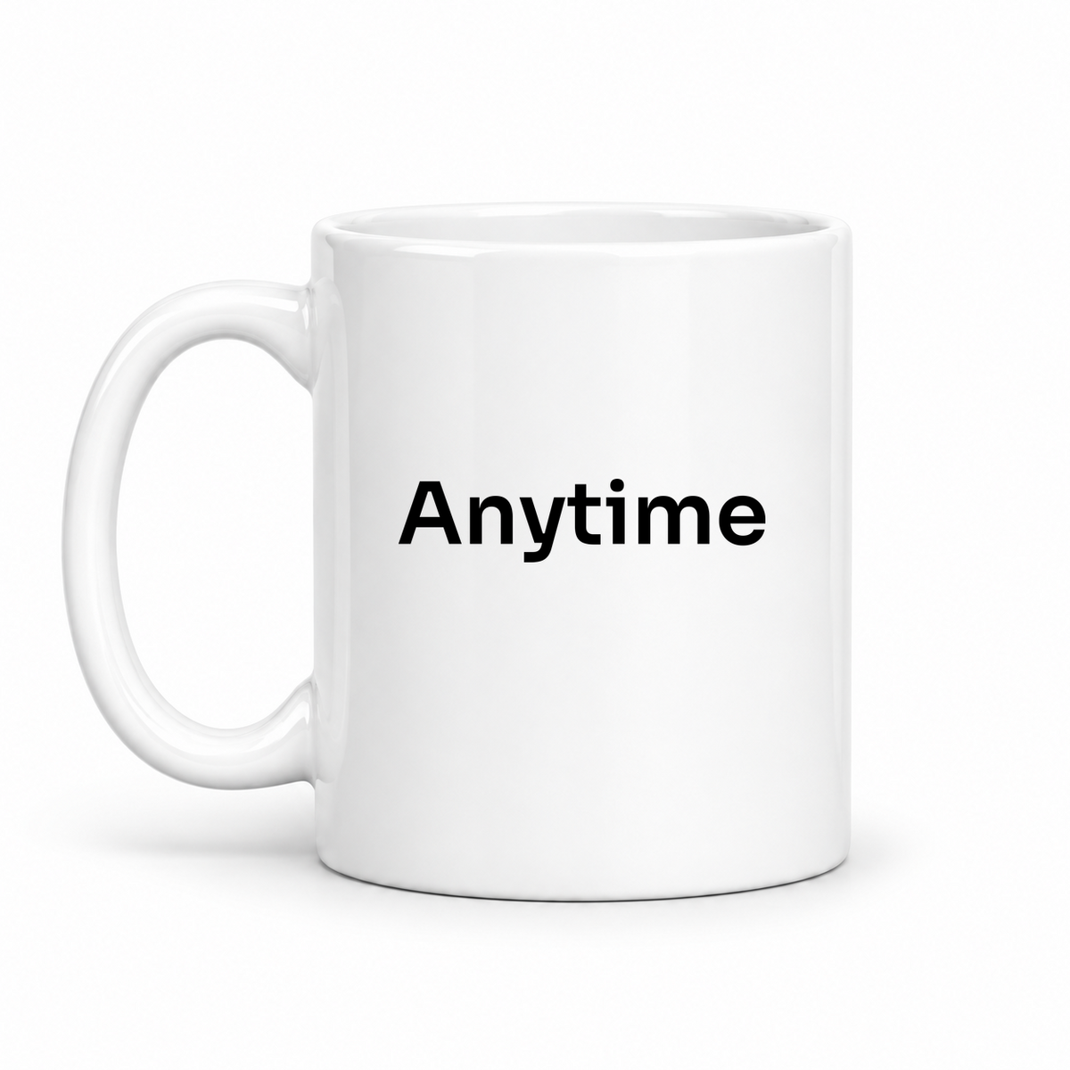 Anytime Mug in white with handle left