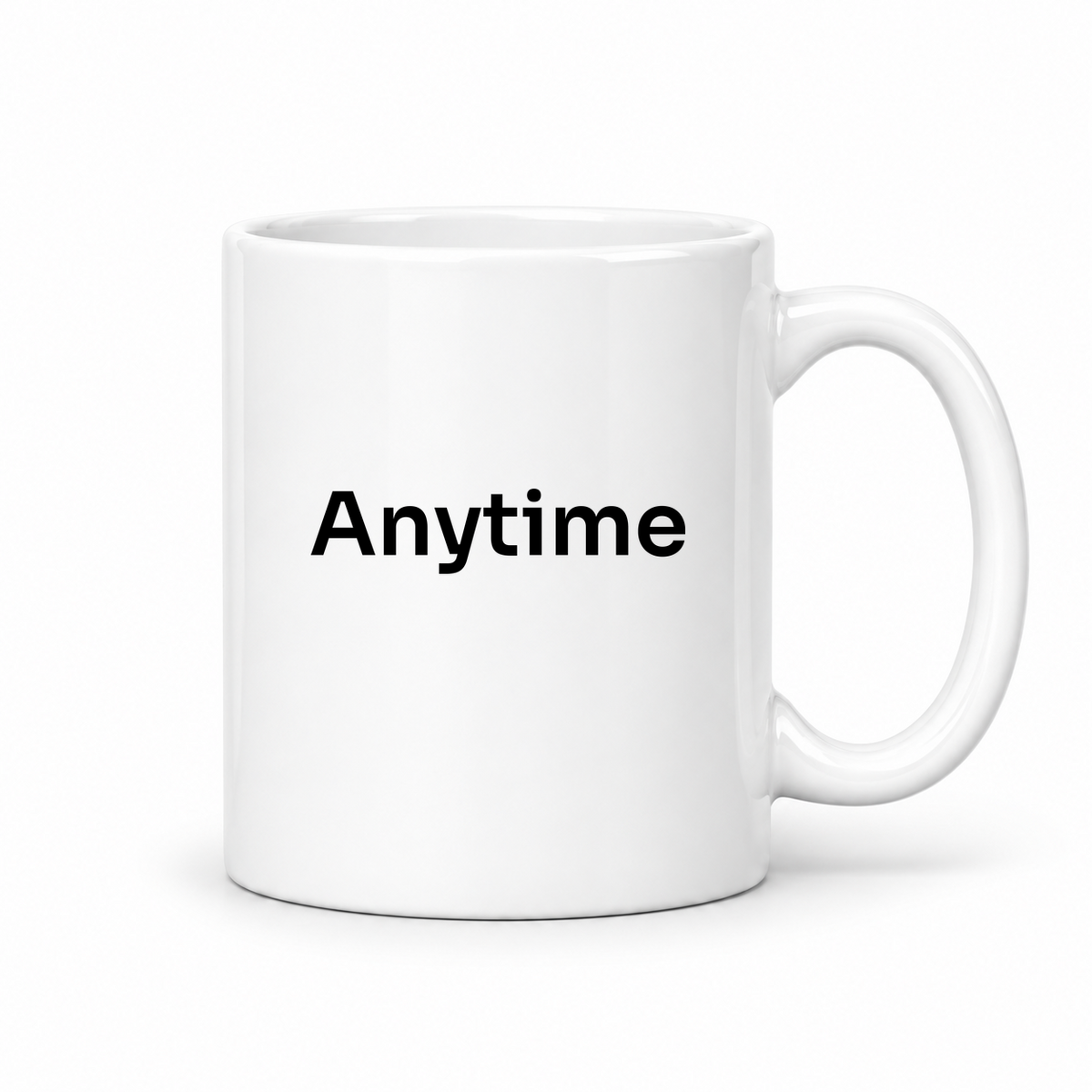 Anytime Mug in white with handle right