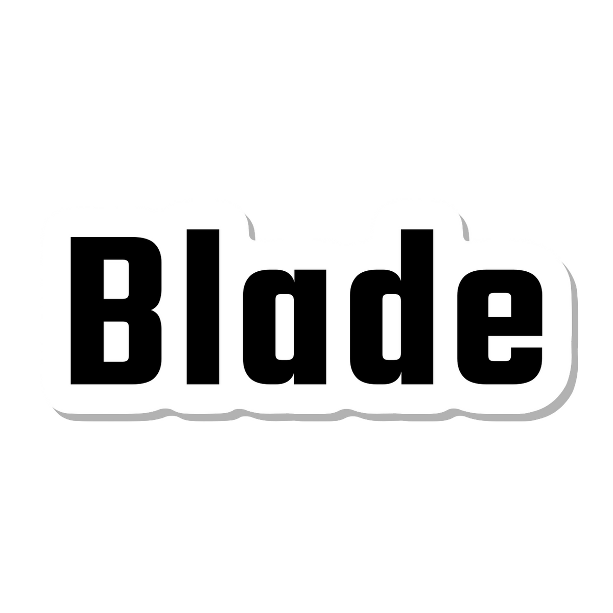 Blade die-cut sticker