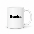 Bucks Mug in white with handle right