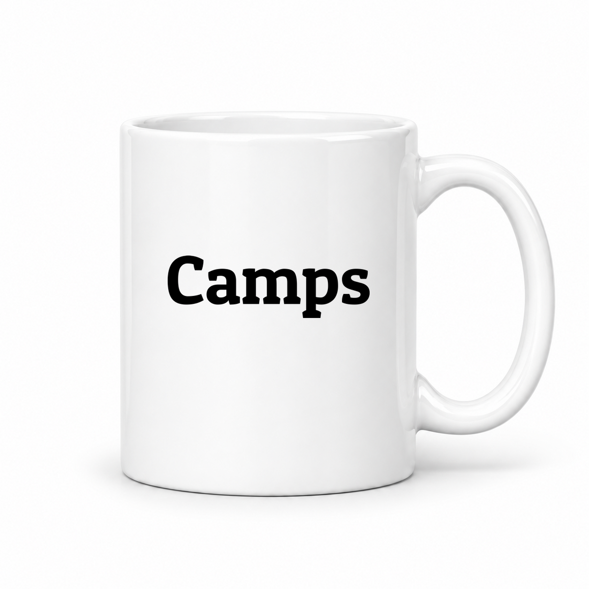 Camps Mug in white with handle right