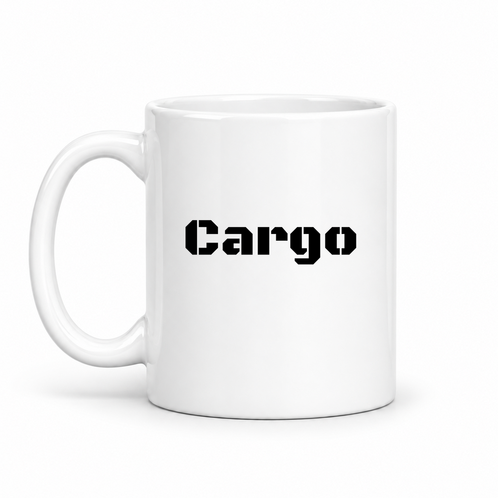 Cargo Mug in white with handle left