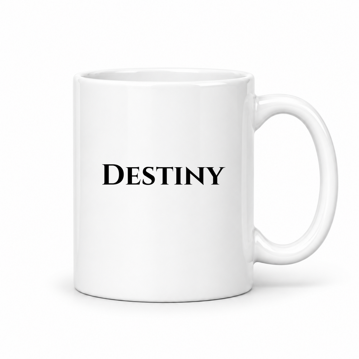 Destiny Mug in white with handle right