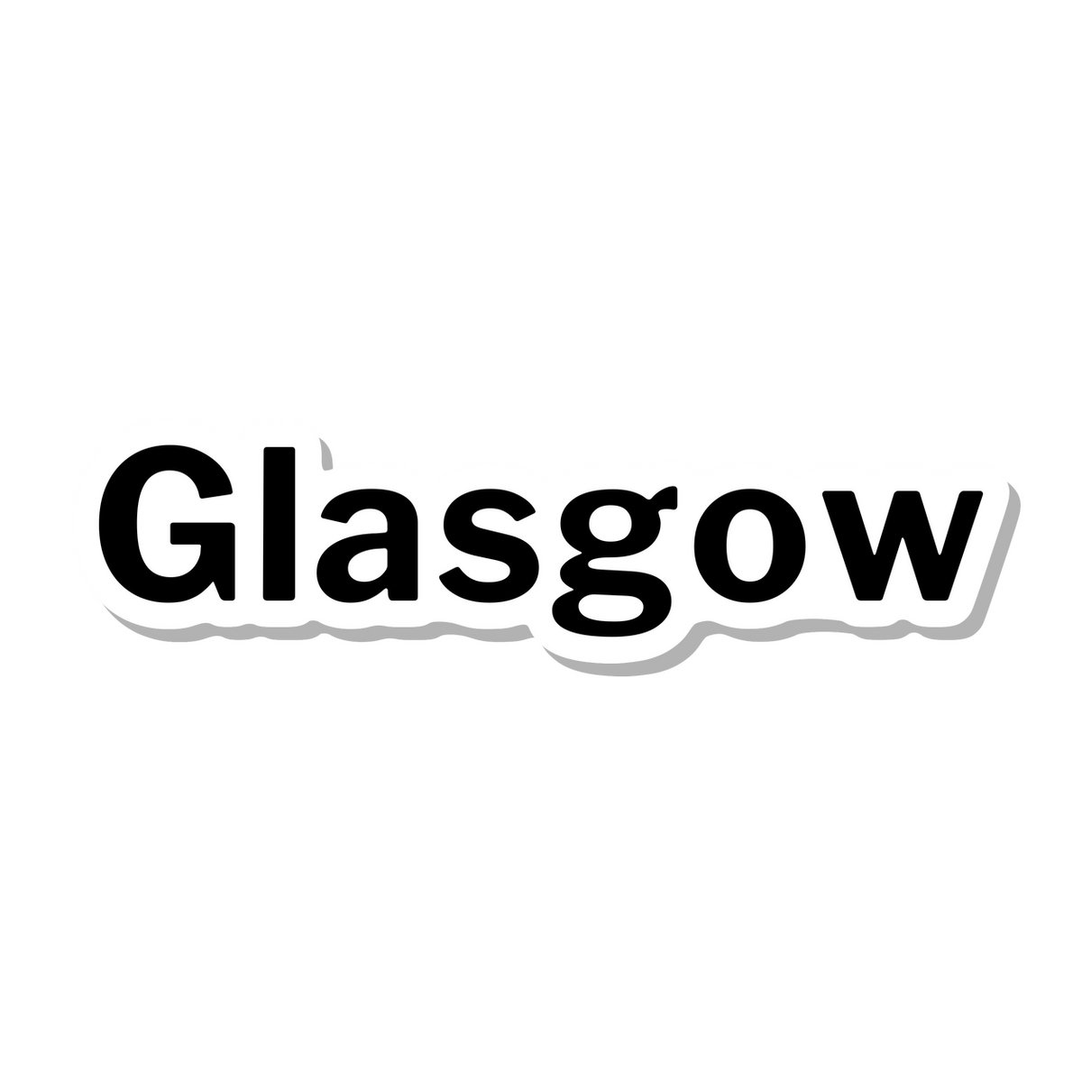 Glasgow die-cut sticker